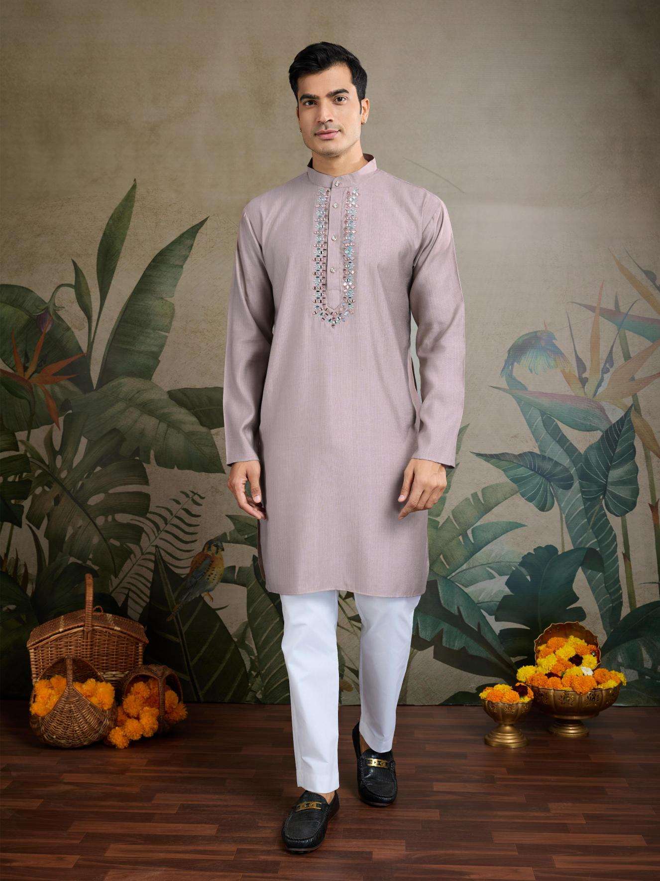 Viscose  Mens Kurta Pyjama Nehru Jacket