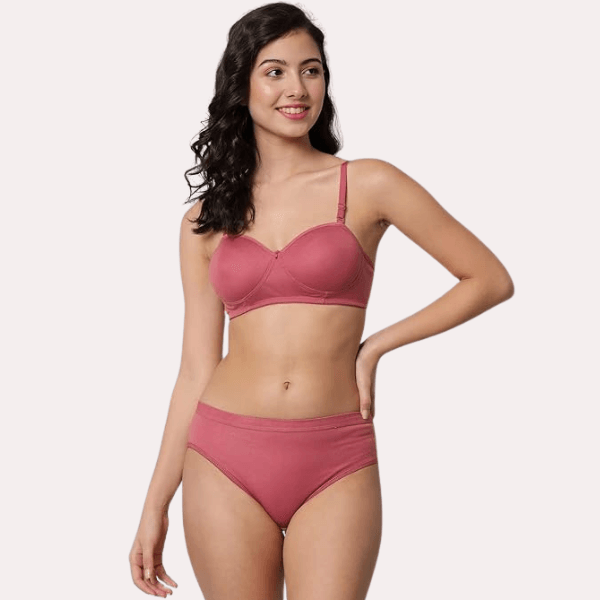 Casual Chic Cotton Bra Panty Set - MYLUXURY LANE ENTERPRISE